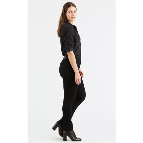 Levi’s 712 Slim Jeans Black Mid Rise 33W 30L - Picture 2 of 11